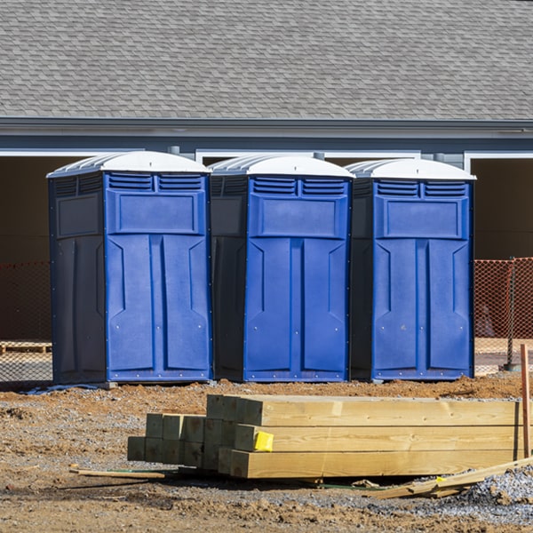 how often are the portable restrooms cleaned and serviced during a rental period in Maitland Missouri